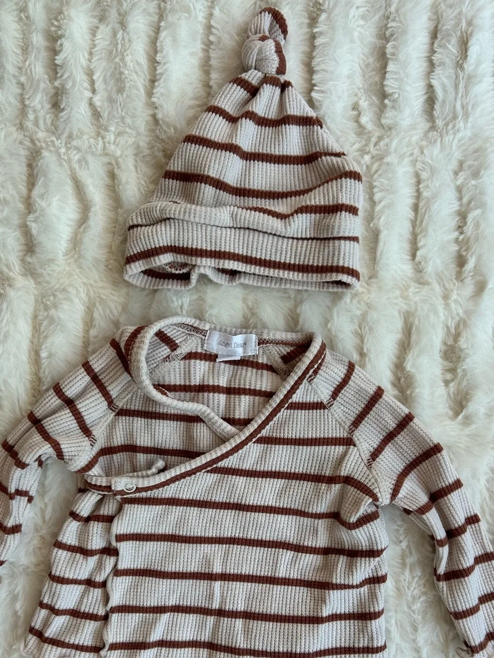 Angel Dear Striped Waffle Set